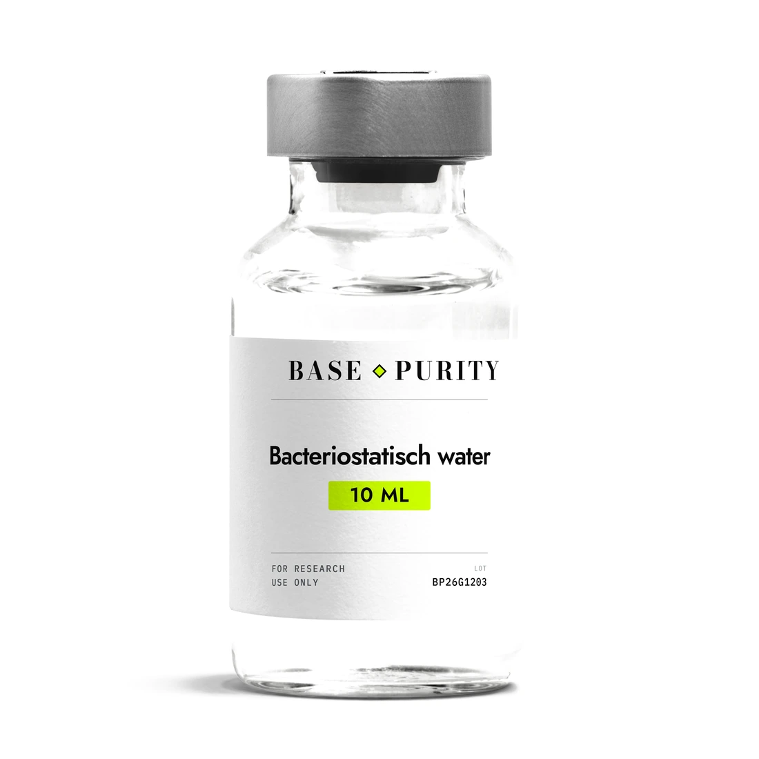 Bacteriostatisch water 10ml, research-grade peptide vial