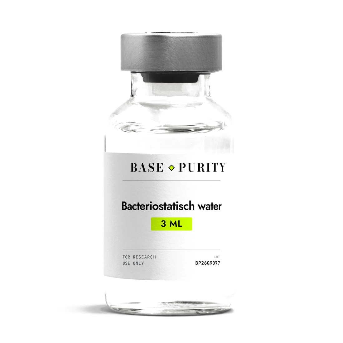 Bacteriostatisch water 3ml, research-grade peptide vial