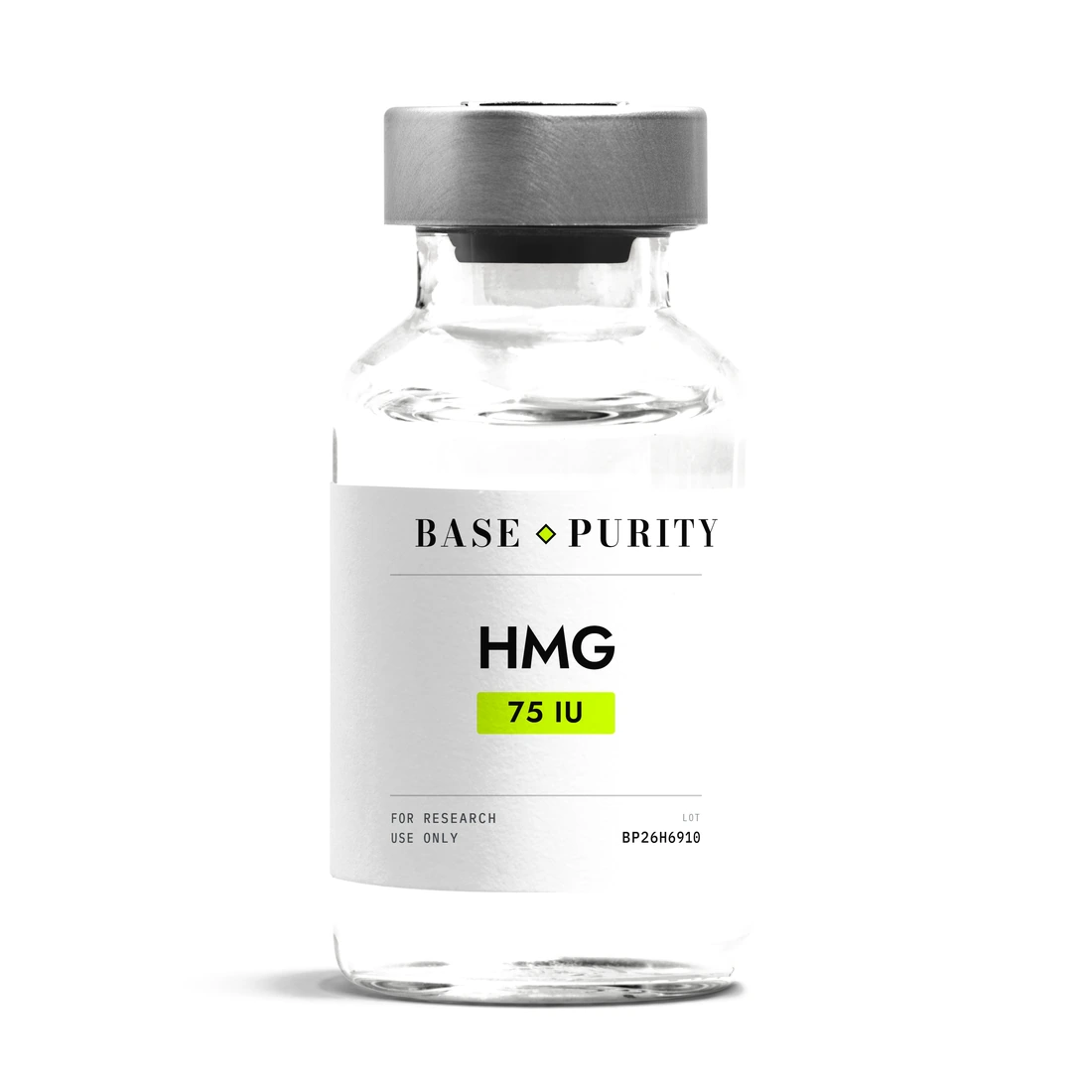HMG, research-grade peptide vial